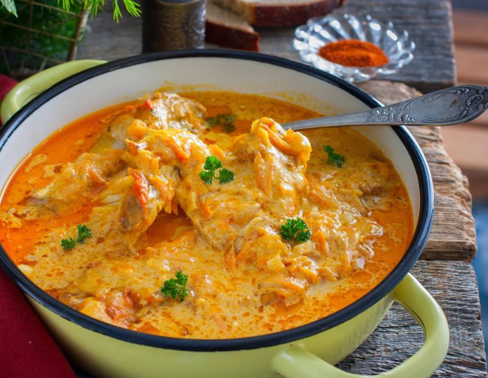 Paprikahendl aus dem Dampfgarer Paprikahendl aus dem Dampfgarer