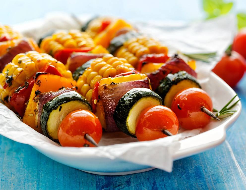 Mediterrane Gemüsespieße
