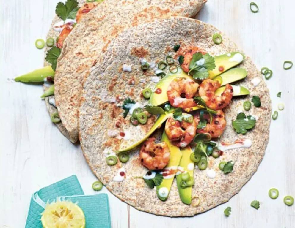Garnelen-Tacos mit Kokosnuss und Limette