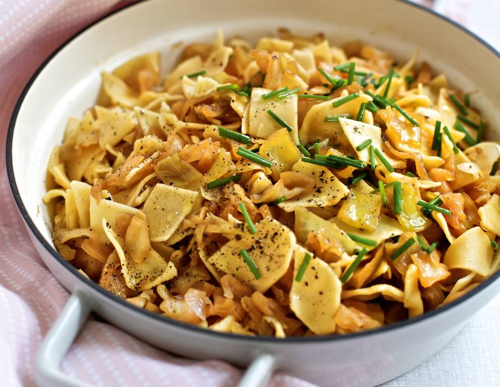 Karamellisierte Krautfleckerl