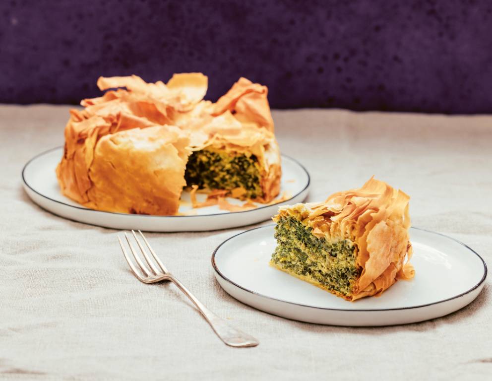 Mangold-Pie mit Spinat und Ricotta