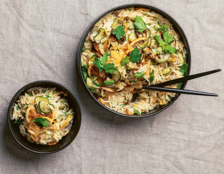 Orzo mit Zucchini und Zitrone Orzo mit Zucchini und Zitrone