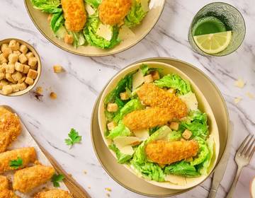 Caesar Salad mit Hähnchen im Airfryer Caesar Salad mit Hähnchen im Airfryer