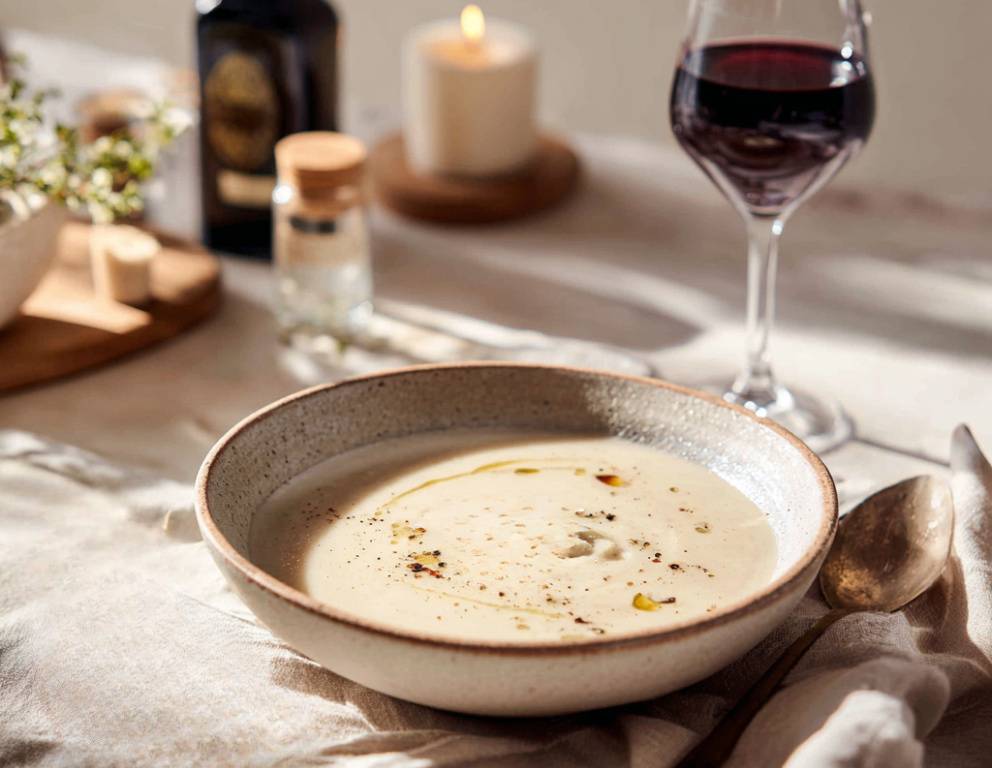 Maronicremesuppe mit Trüffelöl