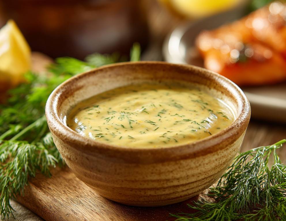 Honig Senf Dill Sauce Kalt