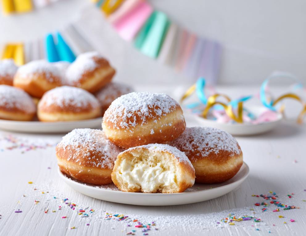 Faschingskrapfen mit Vanillefüllung