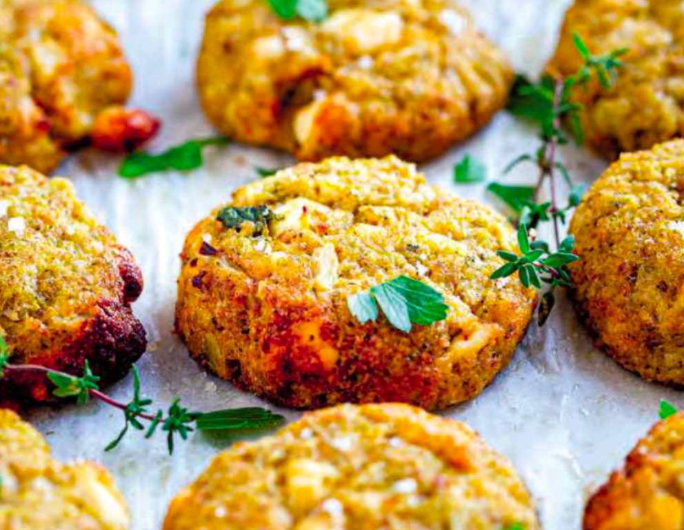 Knusprige Brokkolitaler mit Feta