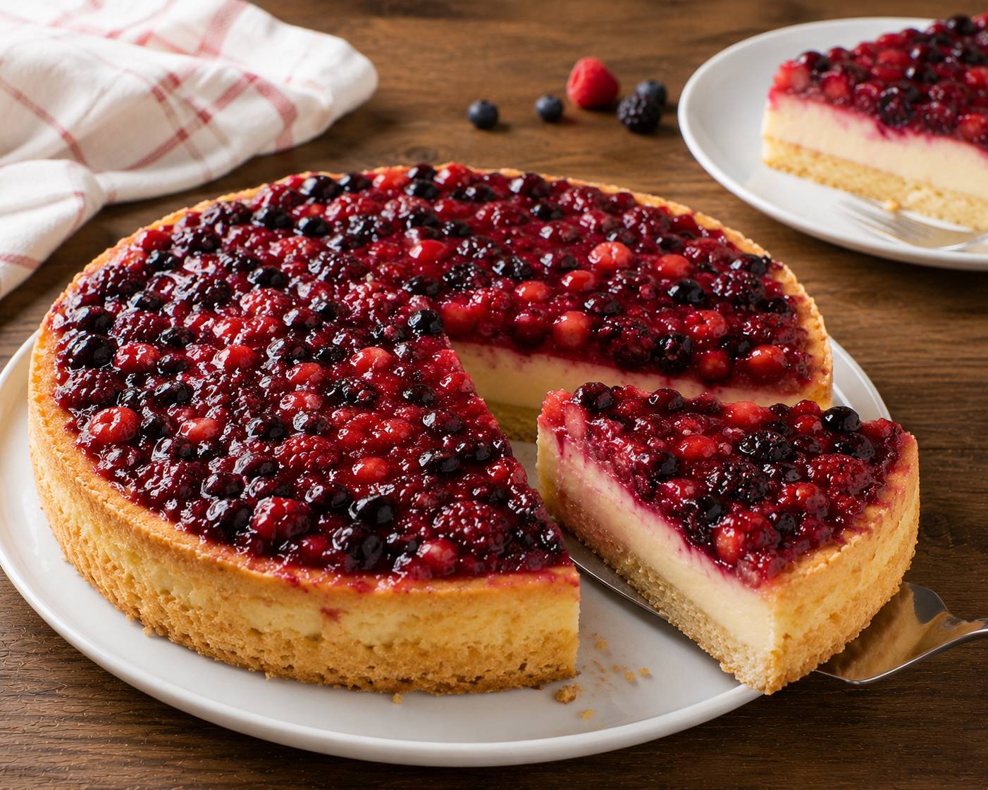 Waldbeer-Pudding-Kuchen