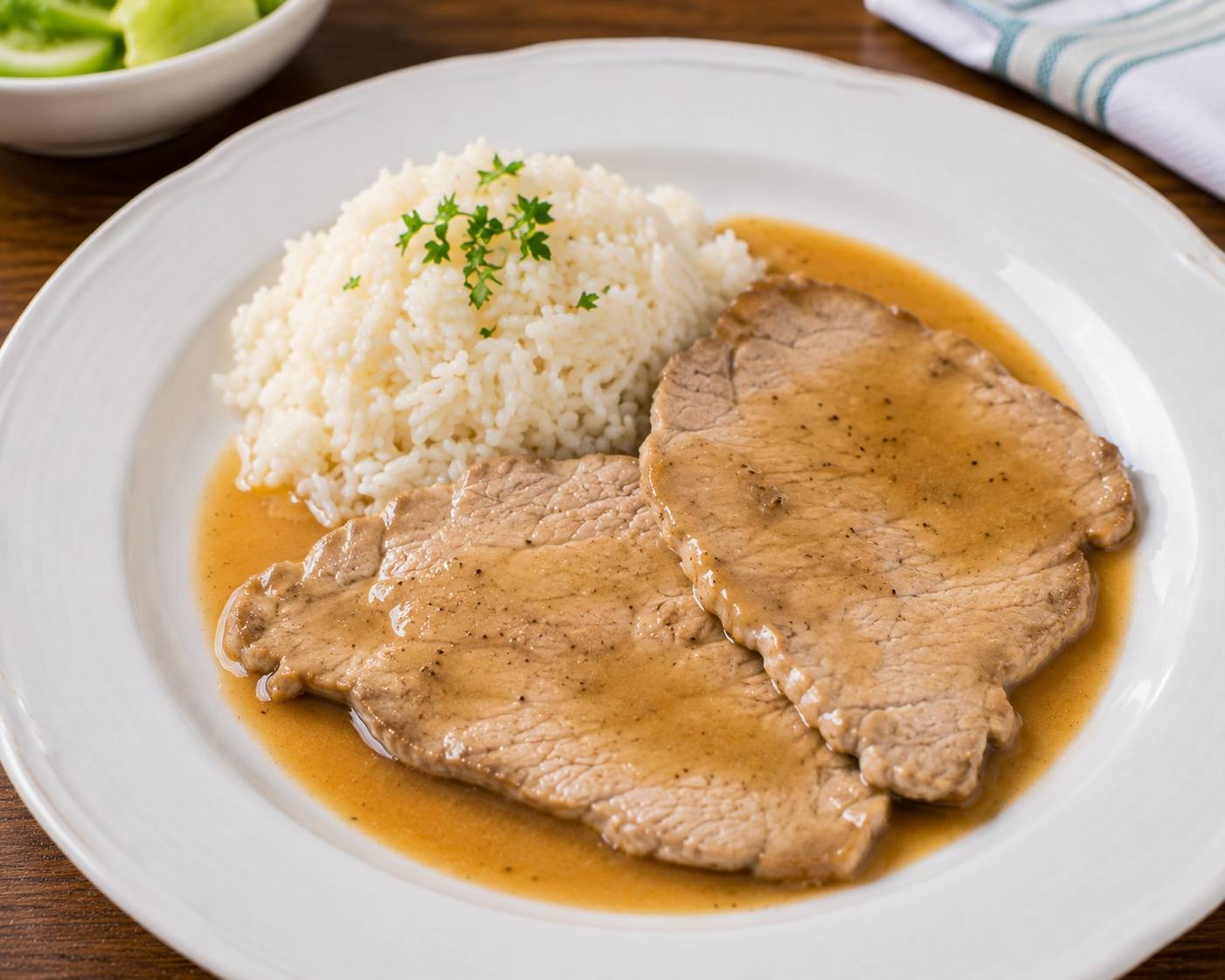 Naturschnitzel mit Saft