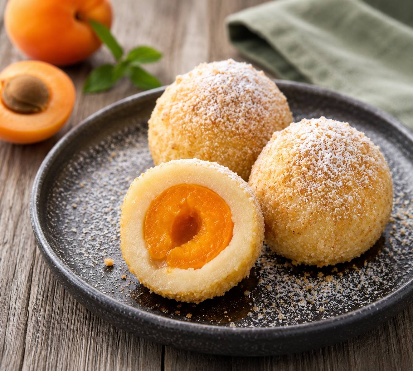 Marillenknödel aus Topfenteig