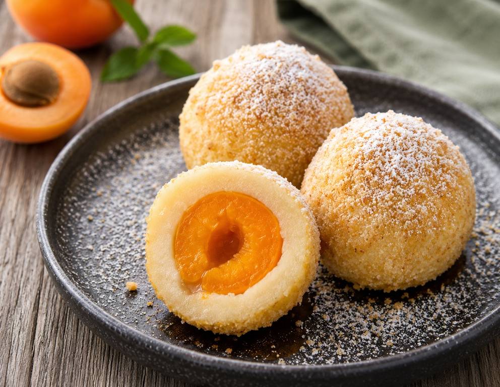 Marillenknödel aus Topfenteig Marillenknödel aus Topfenteig