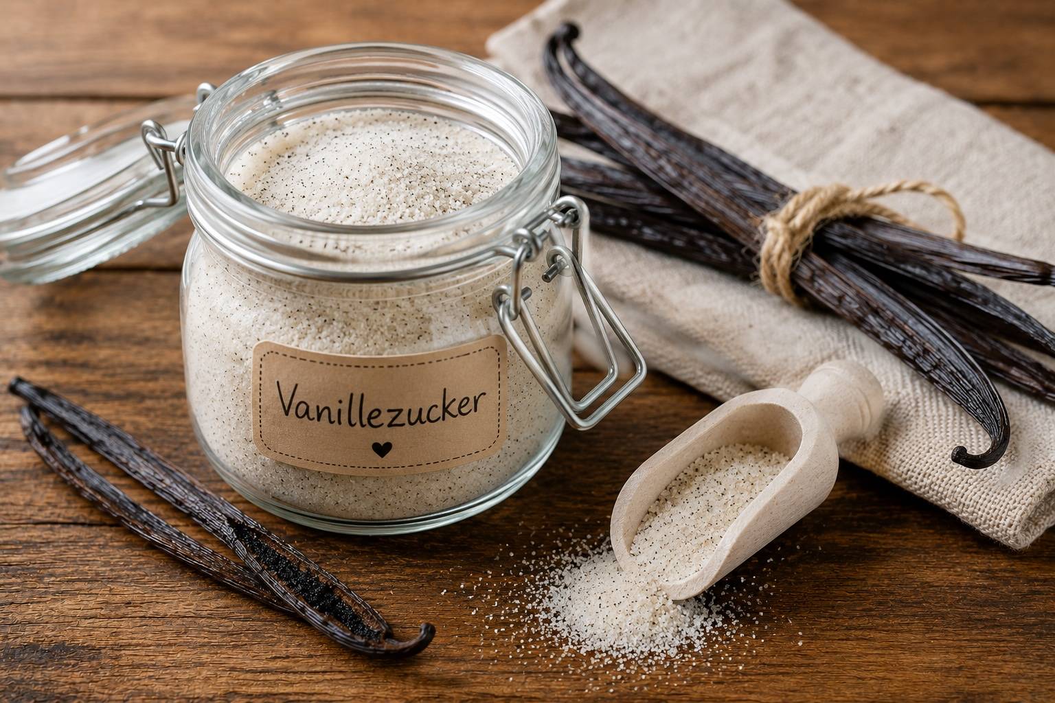 Selbstgemachter Vanillezucker