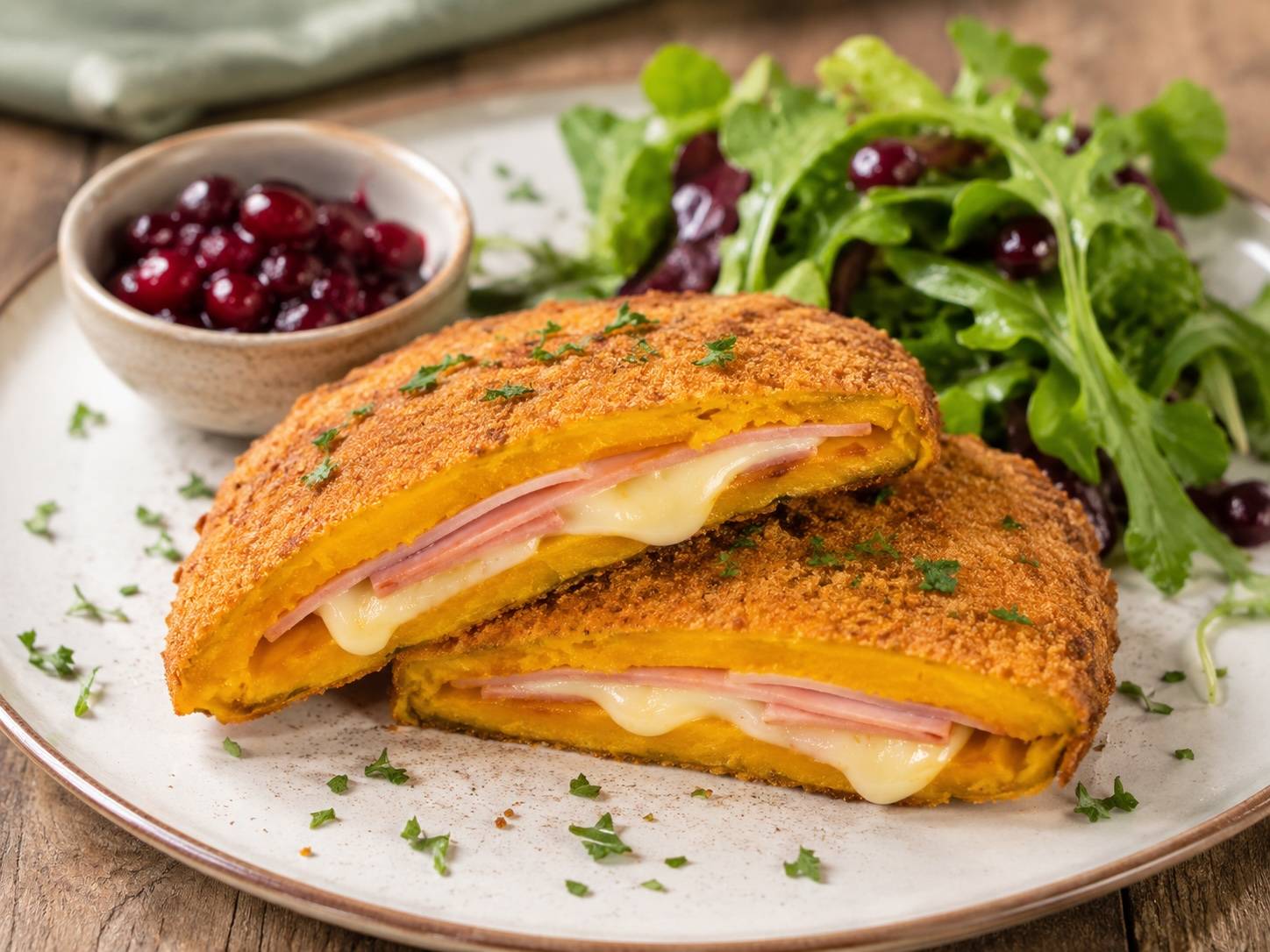 Kürbis Cordon Bleu