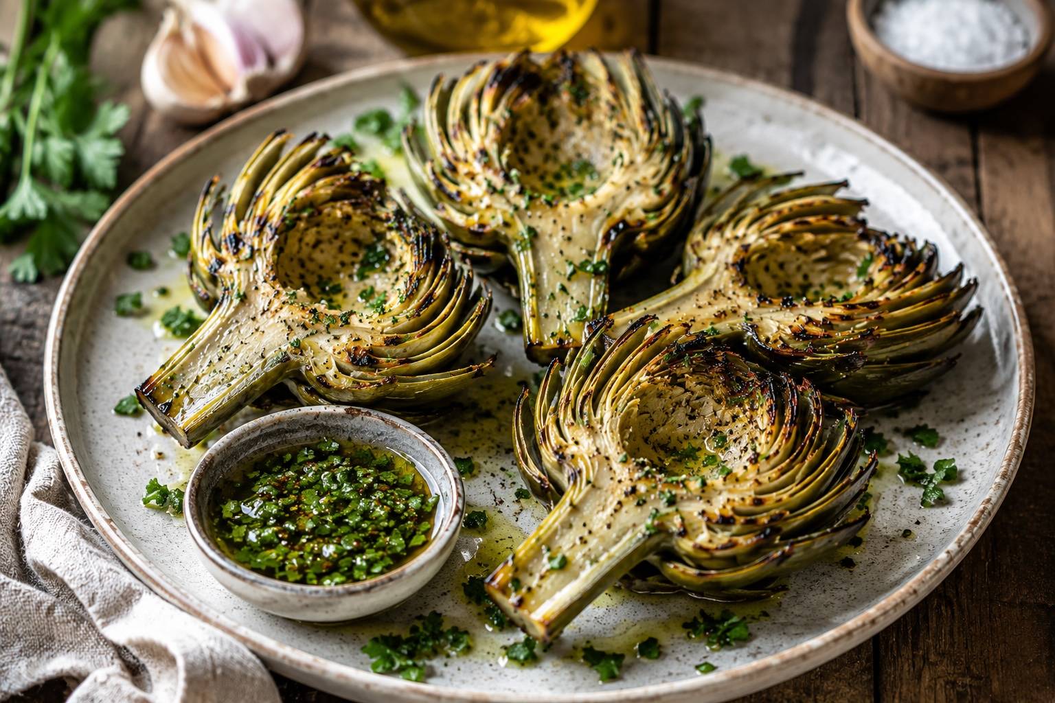 Gegrillte Artischocken