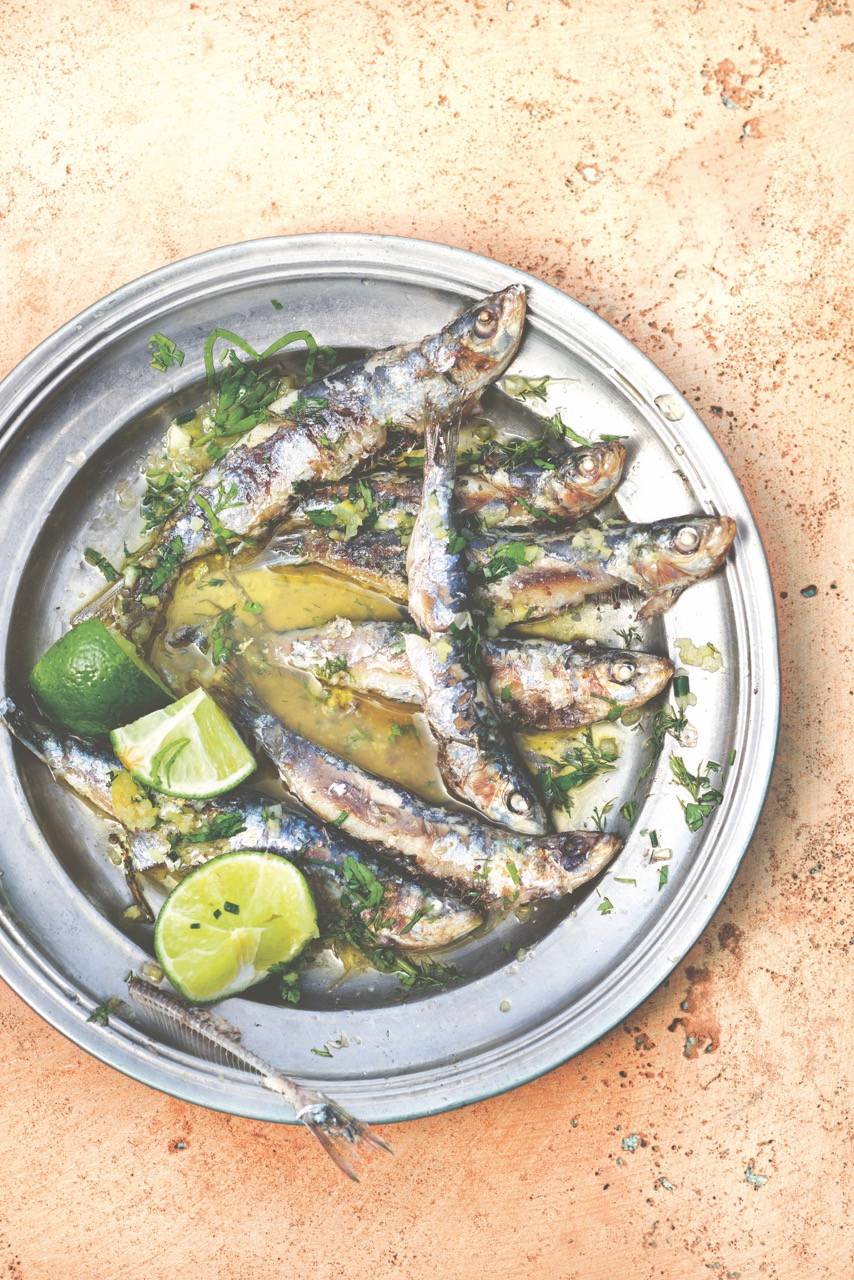 Sardinen mit Zitronensauce und Kräutern