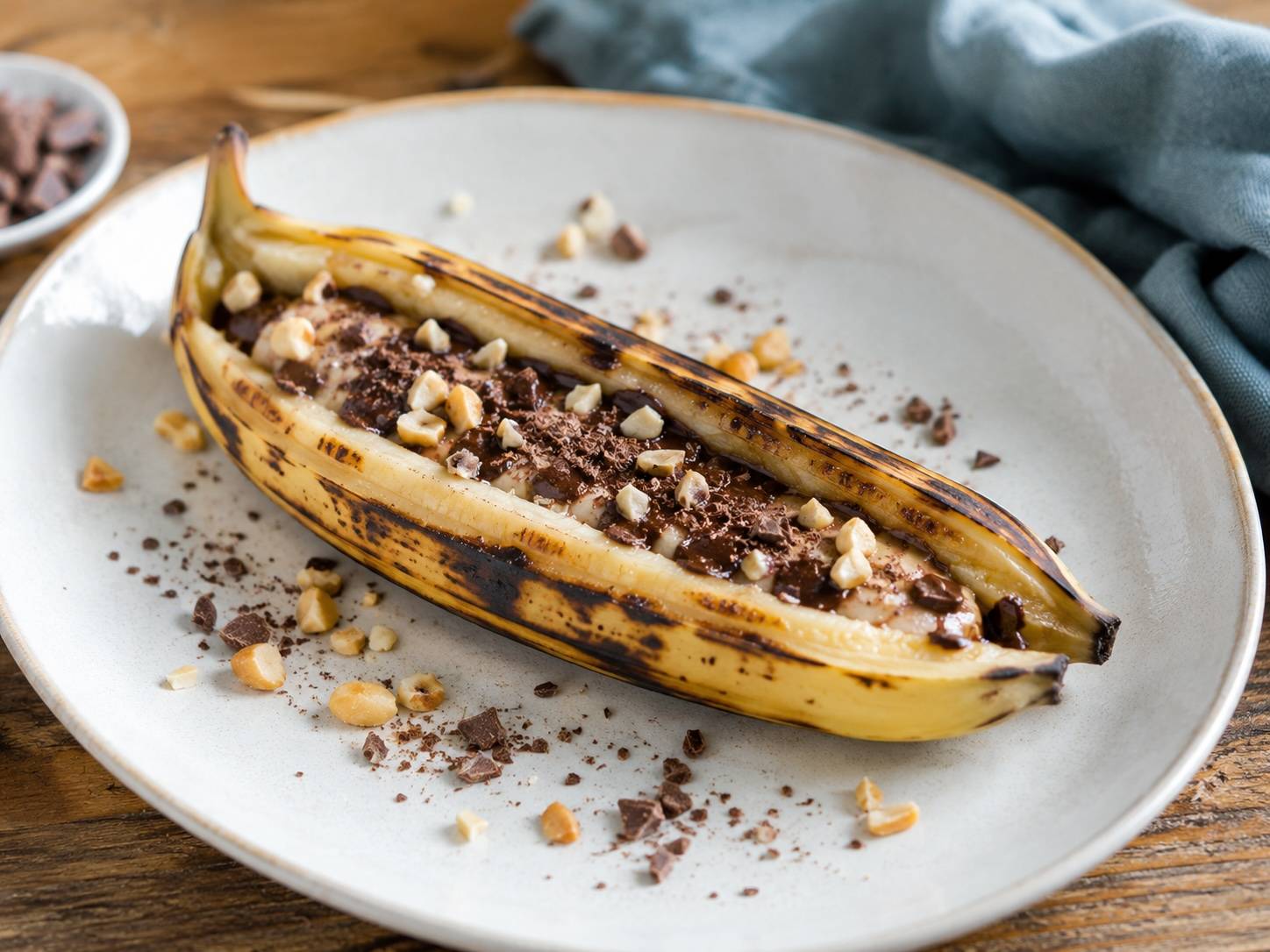 Gegrillte Schokobanane
