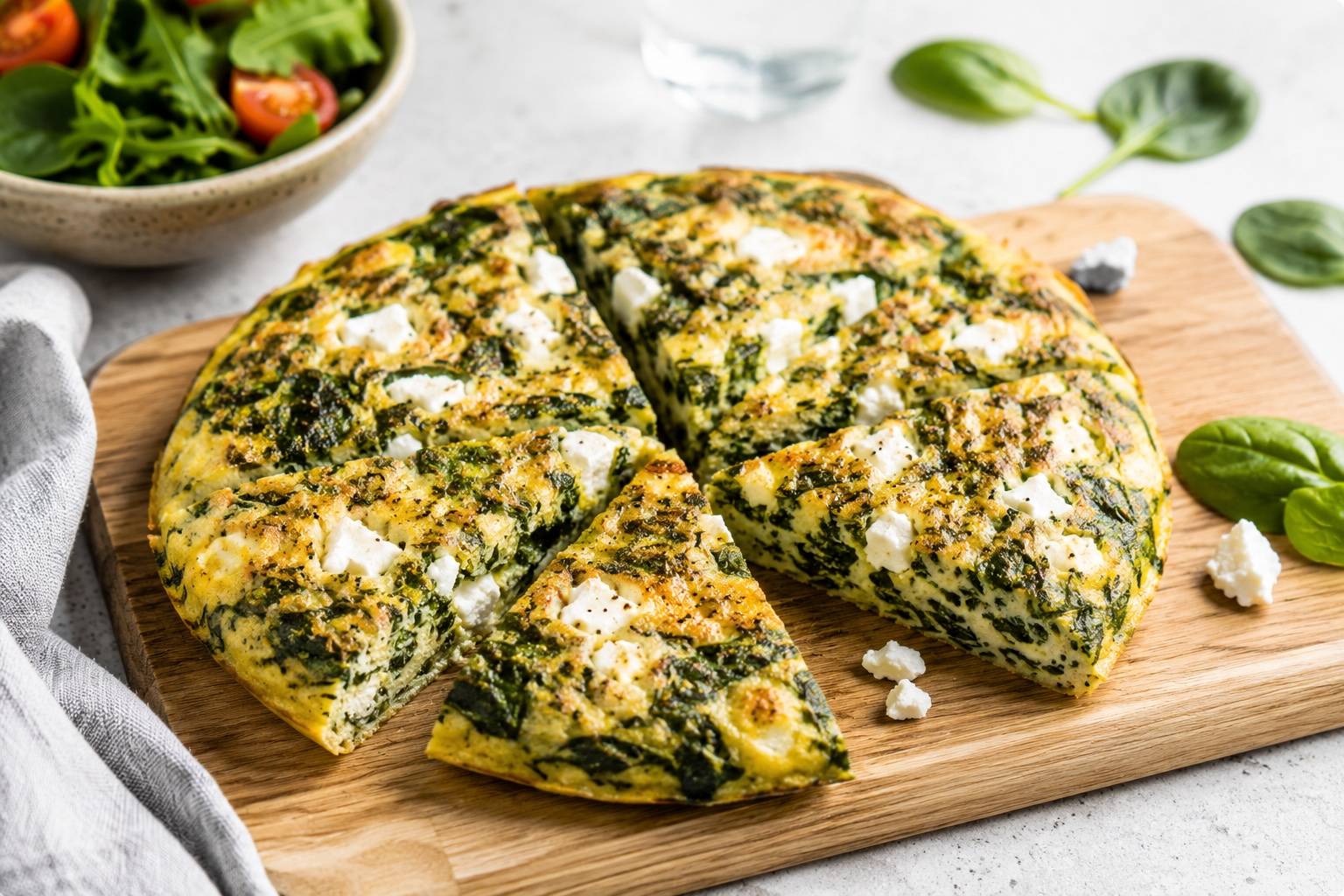 Spinatfrittata mit Feta