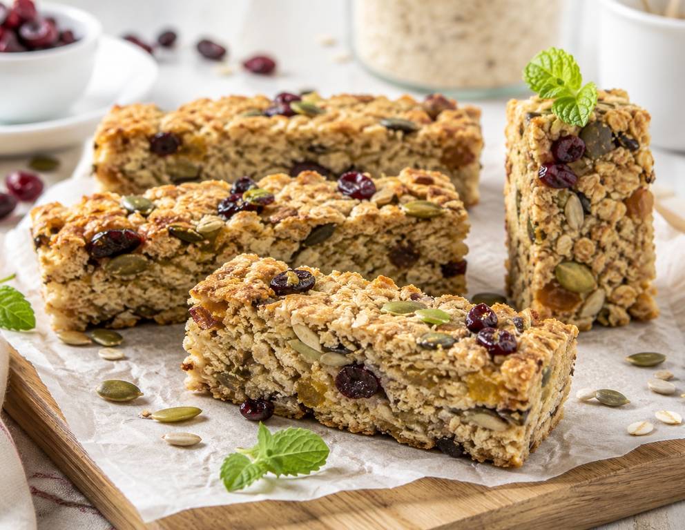 Müsliriegel aus der Heißluftfritteuse Müsliriegel aus der Heißluftfritteuse
