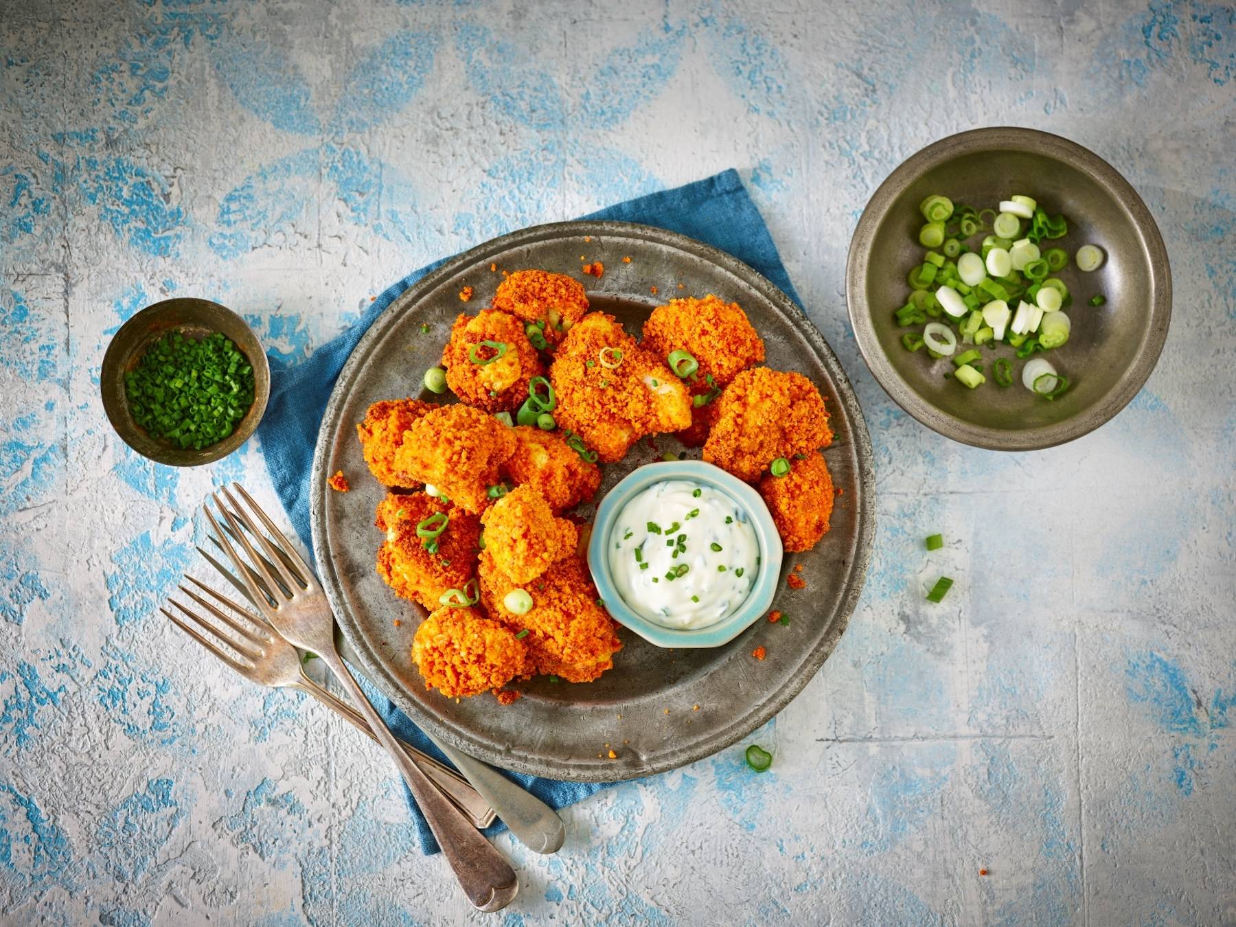 Buffalo-Karfiol aus dem Airfryer