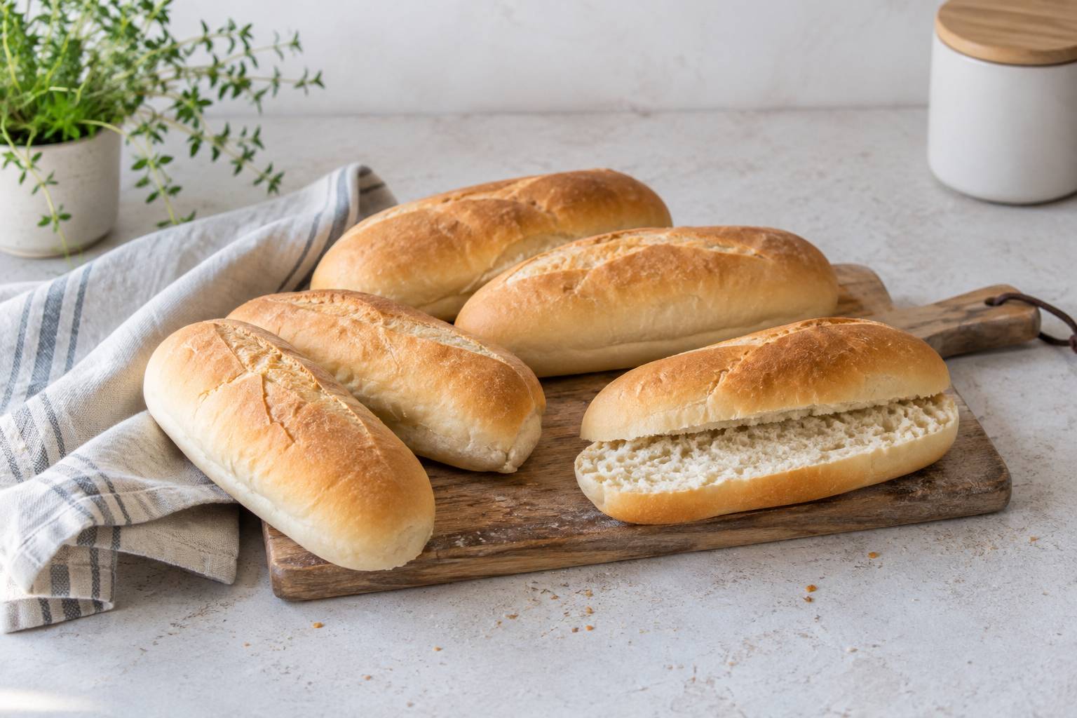 Sandwich Bread Rolls – Sandwichbrötchen selber machen