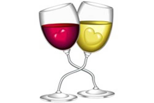 Wenn sich zwei lieben ... ist ein gutes Glas Wein angebracht