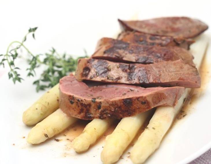 Lammleber mit Spargel Lammleber mit Spargel