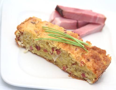 Spargelauflauf mit G´selchtem