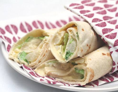 Wraps mit Spargel und Eiaufstrich