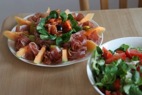 Partyhäppchen - Prosciutto mit Melone