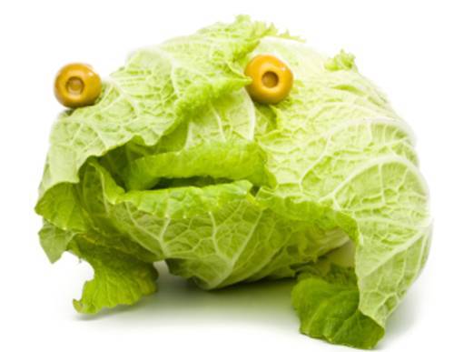 <p>Salat-Frosch mit Olivenaugen</p>