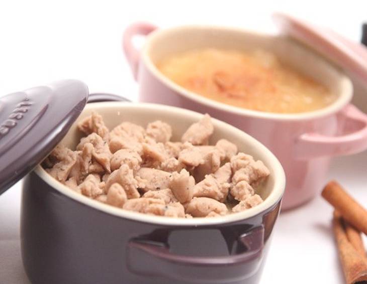Maronitörtchen mit Apfelmus Maronitörtchen mit Apfelmus