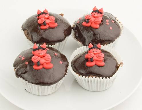 Krampus Schokolade-Cupcake