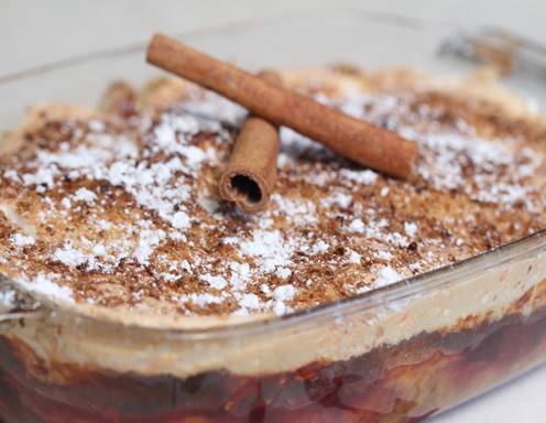 Zimtschneckenschmarren mit Zwetschkenröster