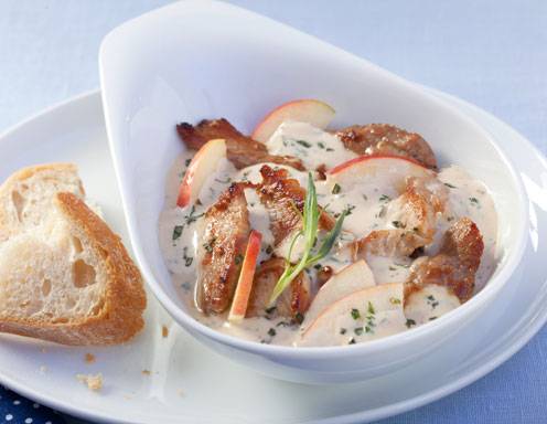 Schweingeschnetzeltes mit Estragon-Cremefine Rezept - ichkoche.ch Schweingeschnetzeltes mit Estragon-Cremefine Rezept - ichkoche.ch