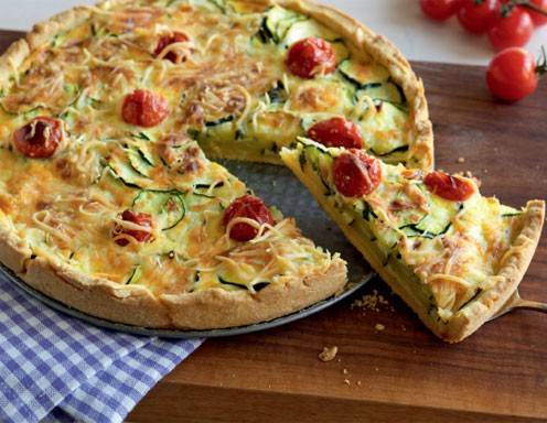 Zucchini-Tomaten-Quiche Rezept