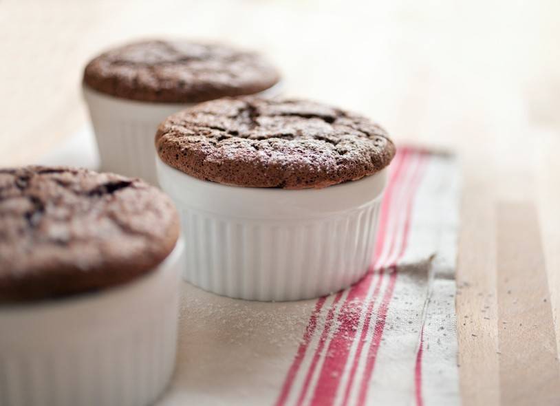 Soufflés von Kaffee und Schokolade aus dem Dampfgarer
