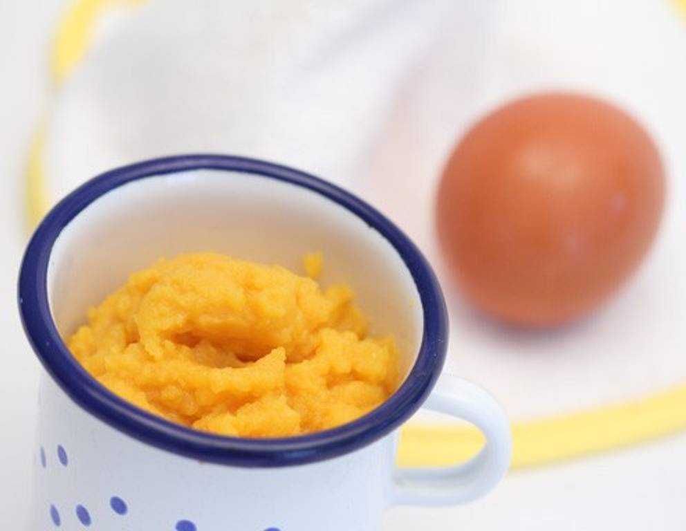Babynahrung selbstgemacht - Kürbis-Erdäpfel-Ei-Brei Rezept