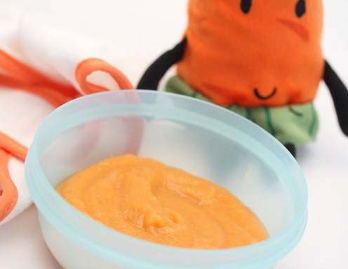 Babynahrung selbstgemacht - Karotten-Erdäpfel-Hühnchen-Brei Rezept