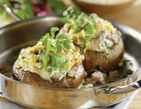 Champignons mit Topfenfülle Rezept