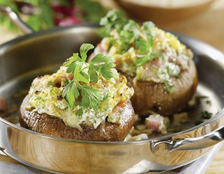Champignons mit Topfenfülle Champignons mit Topfenfülle