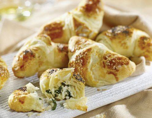 Topfen Spinat Kipferl Rezept