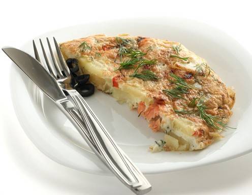 Rezept für Katoffelomelett mit Käse