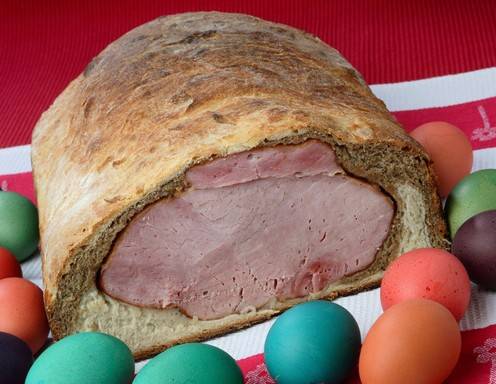 Osterschinken im Brotteig Rezept