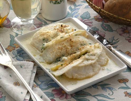 Rezept für Dorschfilet in Zitronensauce