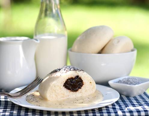 Rezept für Germknödel mit Powidl aus dem Dampfgarer