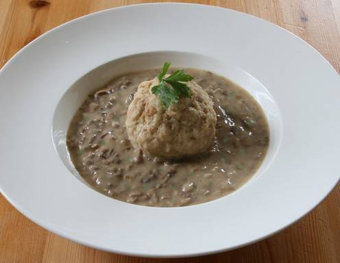 Rezept für Lammbeuschel mit Rahm und Bärlauch