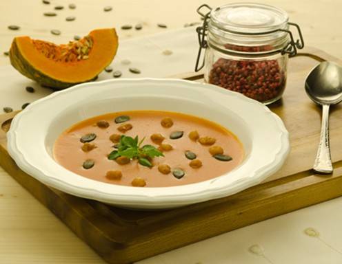 Rezept für Kürbissuppe mit Ingwer