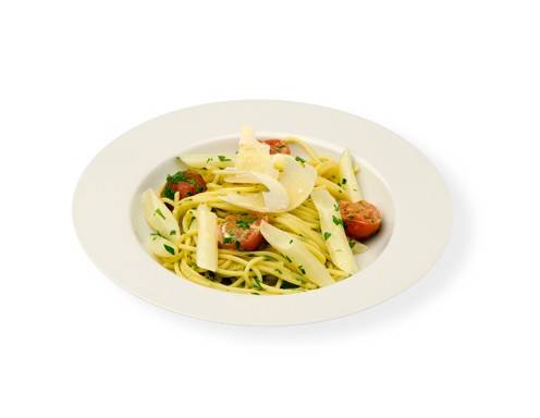 Rezept für Spaghetti in Spargel-Tomaten-Sauce