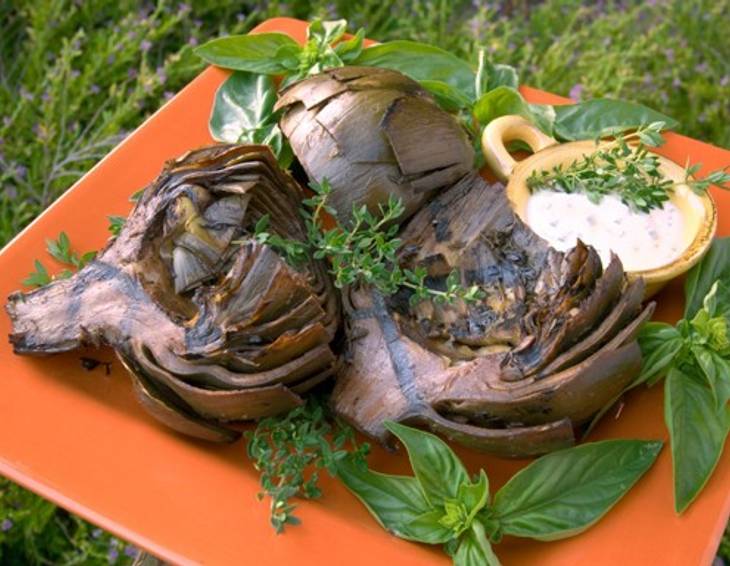 Gegrillte Artischocken Gegrillte Artischocken