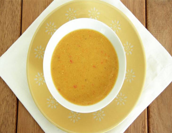 Rote Linsensuppe aus dem Dampfgarer